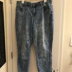 Lane Bryant Venezia Floral Faded Jeans sz 18